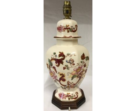 Masons Ironstone ceramic table lamp in original box. 