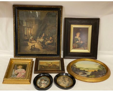 Group of framed prints, various sizes and subject matters to include a Pears print, frame 29 x 24cm, Market Place, Hull etc. 