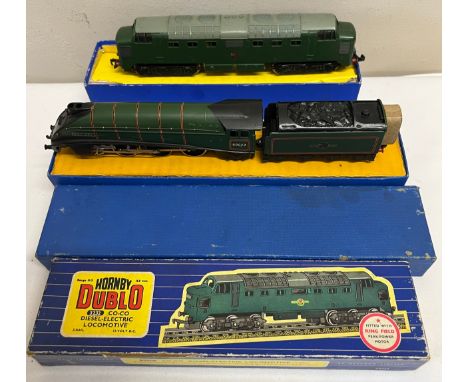 A boxed Hornby-Dublo 3-rail No.3232 Co-Co Diesel-Electric Locomotive and a boxed Hornby-Dublo No.3211 'Mallard' Locomotive &a