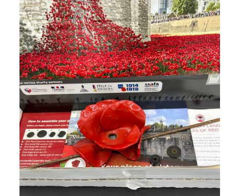 Paul Cummins (b 1977) ceramic poppy from the poppy art installation Blood swept lands and seas of red at the tower of London 