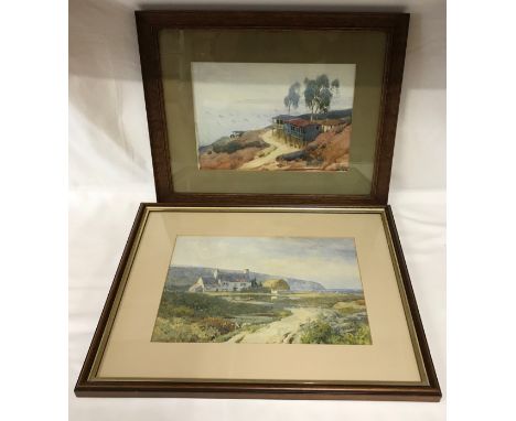 Two watercolour paintings signed by R. Somerscale 1922. Image measuring 24 h x 34cm w and 25.5 h x 38cm w. 