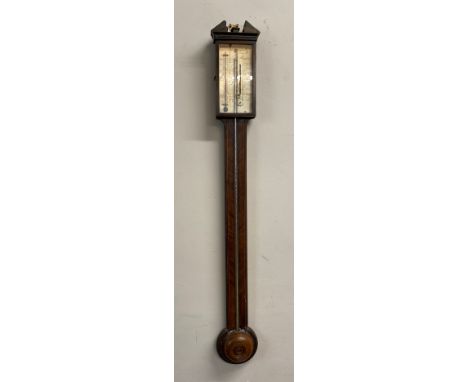 A Georgian stick barometer marked Banbury. 