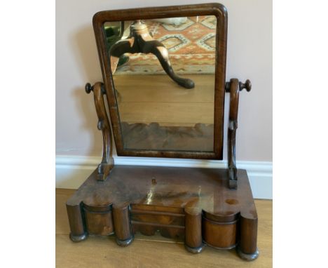 A 19thC mahogany dressing table mirror 48 w x 58 h x 23cm d.