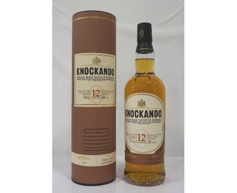 KNOCKANDO 12YO
Knockando 12 Year Old Single Malt Scotch Whisky.  70cl.  43% abv.  In original tube.  Level mid-neck.  Excelle