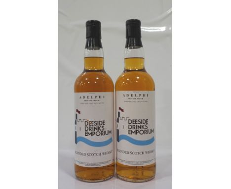 DEESIDE DRINKS EMPORIUM BLENDED SCOTCH
A pair of bottles of Blended Scotch Whisky bottled for Deeside Drinks Emporium.  2 x 7