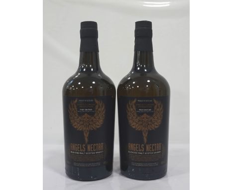 TWO BOTTLES OF ANGELS' NECTAR BLENDED MALT
A pair of Angels' Nectar Belnded Malt Scotch Whisky bottled for Highfern Ltd. Inde