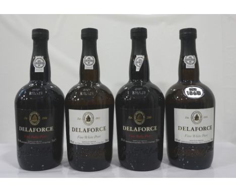 FOUR BOTTLES OF DELAFORCE PORT
A selection of White and Ruby Port from Delaforce.  Comprising: two bottles of Delaforce Fine 