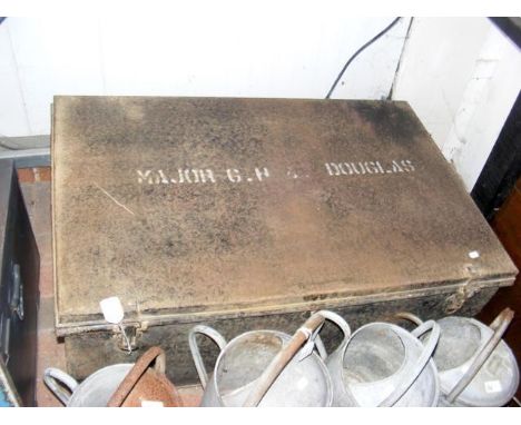 An old metal bound trunk