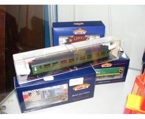 A boxed Bachmann diesel shunter, together with other boxed rolling stock