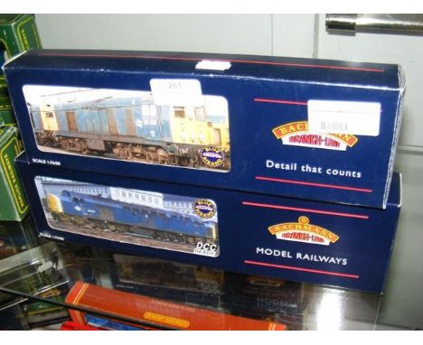 A boxed Bachmann diesel locomotive, together with one other