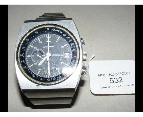 A vintage Omega Speedmaster 125, with two subsidiary dials and date aperture having original bracelet - possibly limited edit