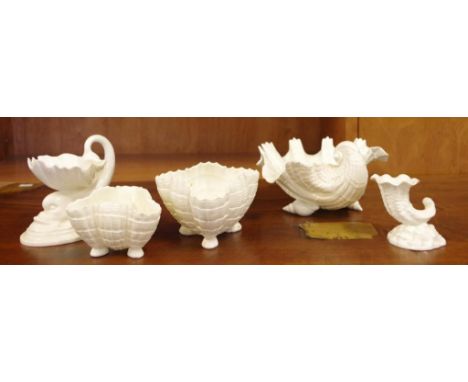 Five Royal Worcester shell form dishes circa 1956-66, 19cm wide (largest)