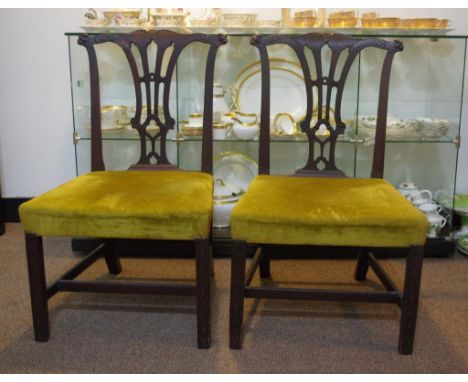 Pair of George III Chippendale period chairs purchased Stanley Lipscombe Antiques, Sydney 1964