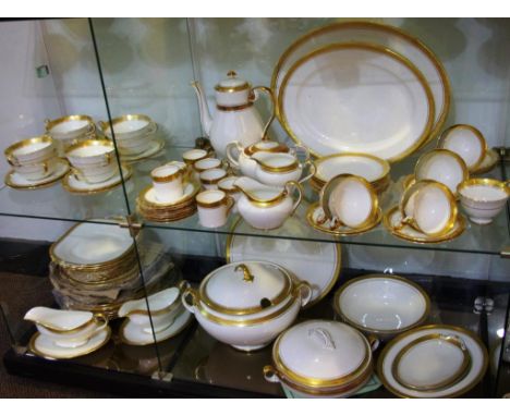 Extensive Aynsley "Argost" dinner set comprising of 8 dinner plates, 7 entree plates, 8 dessert plates, 2 cake plates, 8 soup