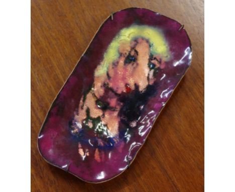 Colleen Parker "Lady of the night"enamel plaque H19.5cm approx