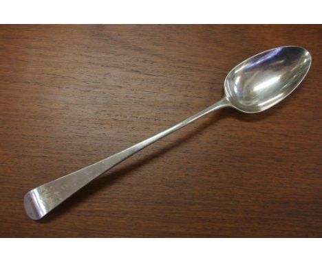 William lV sterling silver basting spoon hallmarked London 1831, 104g approx., 28cm long