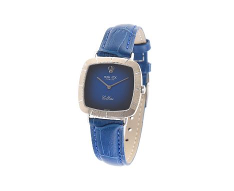 Rolex, Cellini, ref. 4084, a white gold coloured wrist watch, no. 4292754, circa 1976, manual wind movement, 19 jewels, cal. 