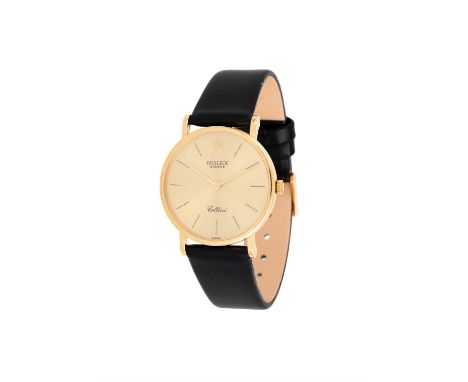 † Rolex, Cellini, ref. 5112, an 18 carat gold wrist watch, no. E978171, circa 1990, manual wind movement, 20 jewels, cal. 160