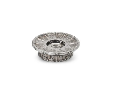 A William IV silver shaped circular warming stand for a coffee pot by Paul Storr, London 1834, stamped Storr & Mortimer 271, 