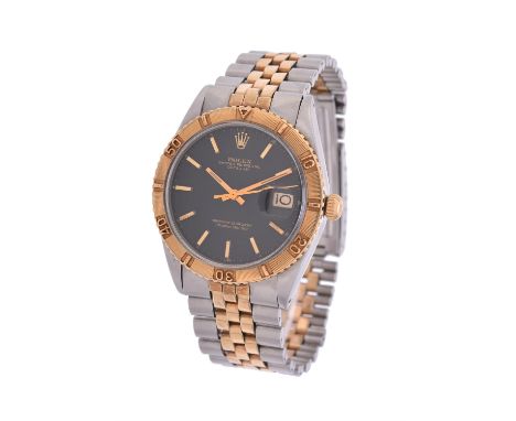 Rolex, Oyster Perpetual Datejust Turn-O-Graph, ref. 1625, a bi-metal bracelet watch, no. 3068363, circa 1972, automatic movem