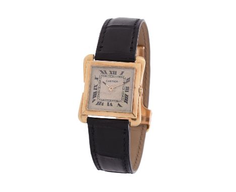 Vacheron Constantin retailed by Cartier, Toledo, ref. 4963, a gold coloured wrist watch, no. 366435, circa 1955, manual wind 