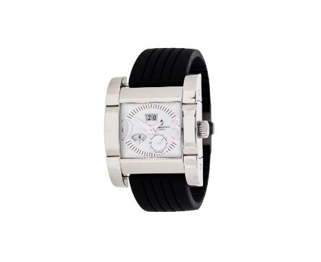 † De Grisogono, Instrumento Novantatre, a stainless steel wrist watch, no. 022493, circa 2007, automatic movement, ETA 2892A,