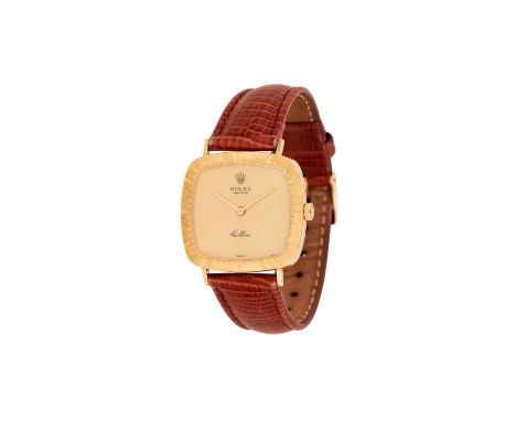 † Rolex, Cellini, ref. 4084, an 18 carat gold wrist watch, no. L211200, circa 1989, manual wind movement, 19 jewels, cal. 160