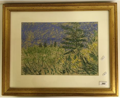 A collection of various drawings, paintings and prints including various botanical studies, colour print AFTER KENNETH LEECH 