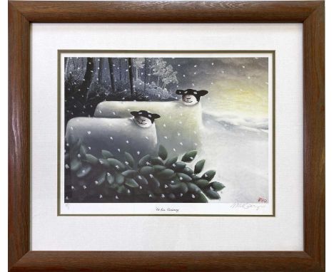 A well mounted, framed and glazed artist proof print of a work by British artist Mackenzie Thorpe (1959) - titled 'For Ever D