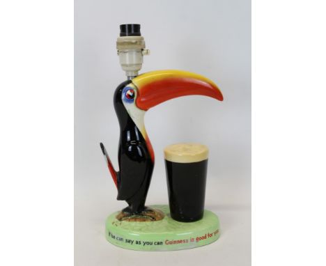 Carlton Ware Guinness Toucan table lamp, printed marks to base - Produced in Great Britain For Arthur Guinness Son &amp; Co. 