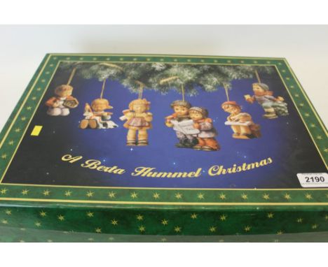 Boxed set of Berta Hummel porcelain Christmas decorations