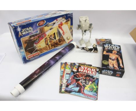 Star Wars figures, toys and poster