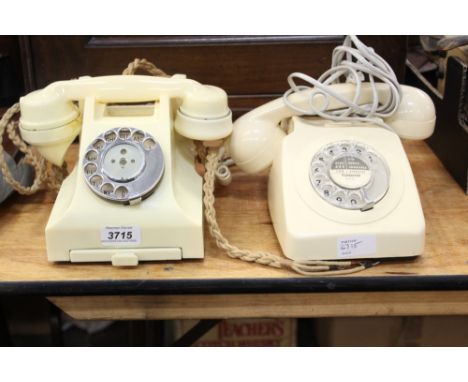 Two vintage GPO telephones, model no's 706 and 306