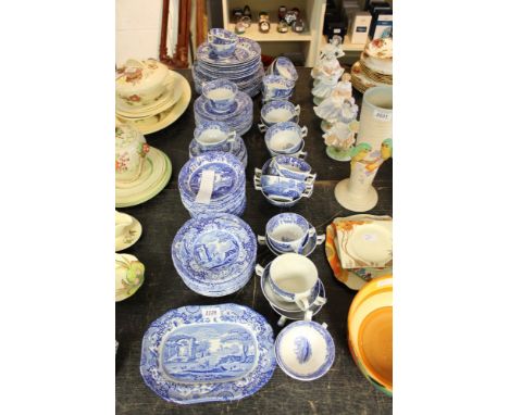 Copeland Spode blue and white Italian pattern tea and dinner service (102 pieces) CONDITION REPORT Modern - dishwasher-proof 