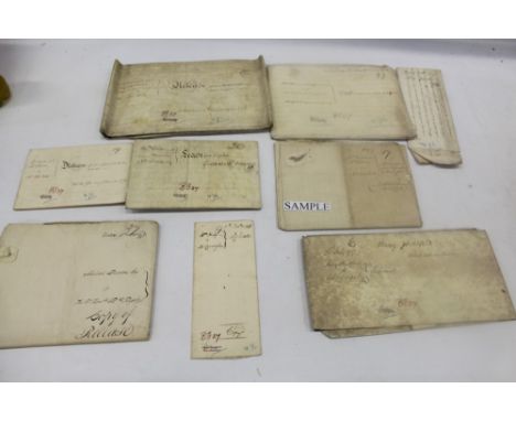 18th and 19th century Indentures relating to Manningtree and District - properties named include Church House, no. 1 High St,