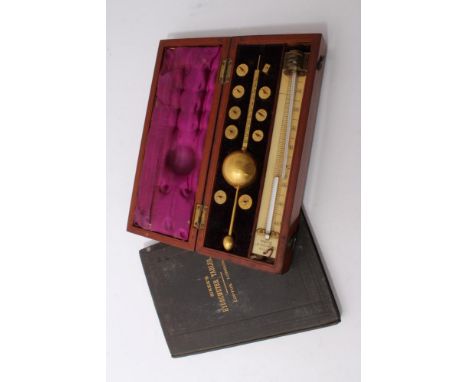 Victorian Sikes Hydrometer retailed by Loftus Oxford St. London, in fitted case, with hydrometer tables