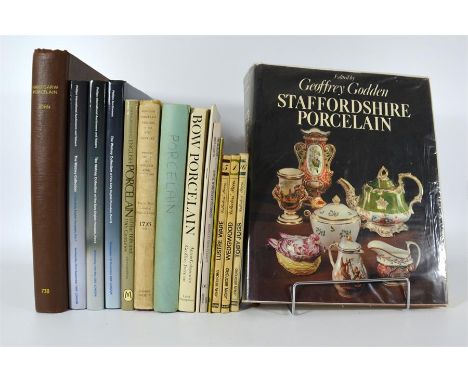 A Selection of books on British porcelain and pottery, comprising; W.D. John - 'Nantgarw Porcelain,' Phillips International A