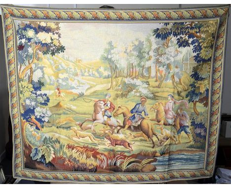 A modern Belgian tapestry "The Hunt" 128cm x 160cm.