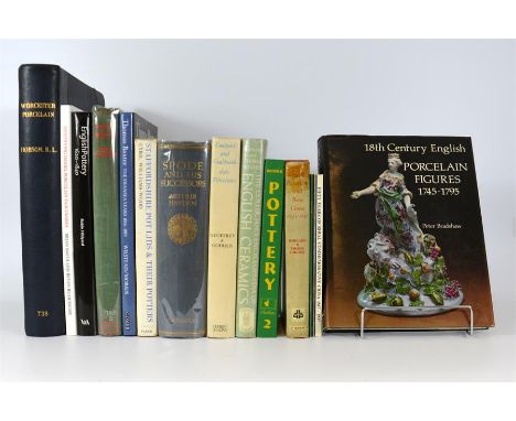 A selection of books on British porcelain and pottery, comprising; R.L. Hobson - 'Worcester Porcelain,' Brian Smith and Bryan