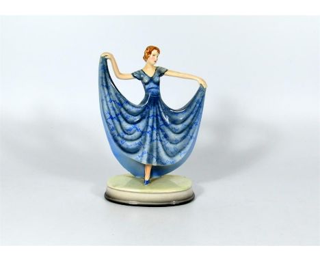 A Goldscheider Art Deco figure by Dakon, circa 1930. Height 17cm.