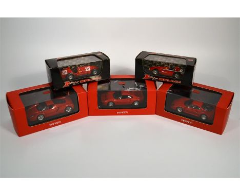 Five Ferrari Model Cars including F1 555 Squalo, F1 375, Enzo Ferrari, F40 and 288 GTO; Ferrari F1 555 Squalo Model Mike Hawt