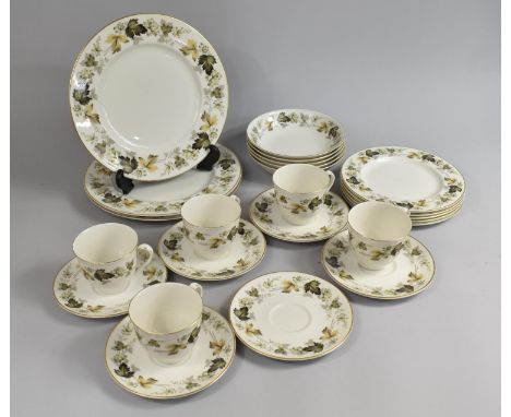 A Royal Doulton Larchmont Service to Comprise Five Cups, Six Saucers, Five Bowls, Five Small Plates and Three Large Plates 