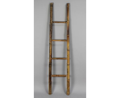 A Bamboo Four Rung Ladder, 162cm high 