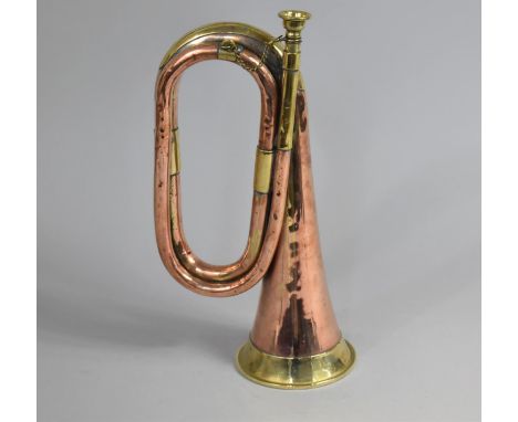 A Vintage Copper and Brass Military Bugle 