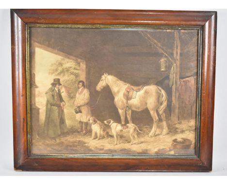 A Framed George Morland Print, "Paying the Ostler", 42x32cm 