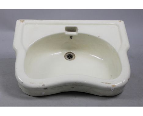 A Vintage Glazed Wash Basin, 67cm wide 