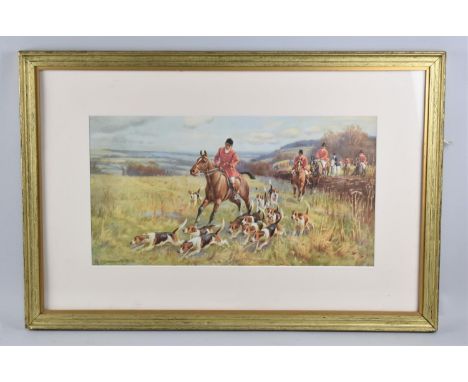 A Sanderson Wills Hunting Print, 44x23cm 