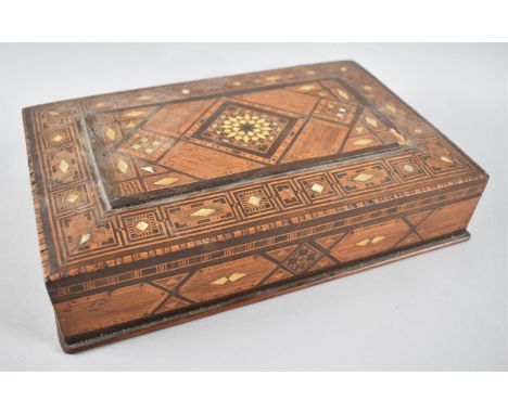 A Late 20th Century Mother of Pearl Inlaid Indian Box, 27.5cm wide 