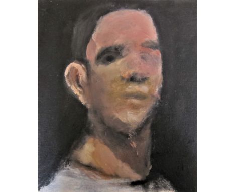 MATTHEW ASKEY. Self Portrait, 1999. oil on canvas on board; signed on reverse. 30 x 25 cm - unframed - can be hung as is. Pro