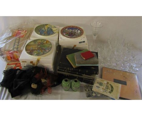 3 boxes of assorted items inc&nbsp; Royal Worcester and Wedgwood collectors plates - Wind in the Willows etc, The Connoisseur